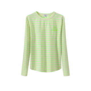 Green Striped N2 Camp Long Sleeve Tee