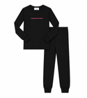 Black and Pink Because its Heven Pajama Set
