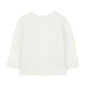 Cream Baby Scallop Hem Knit Cardigan