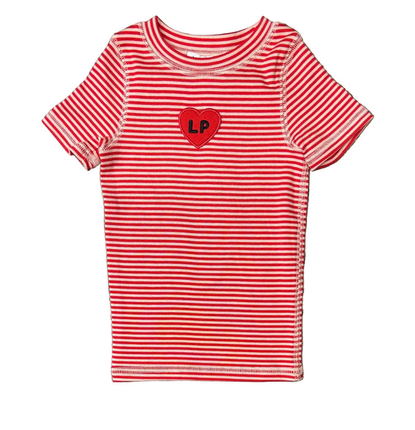 Coral and Pink Striped Tee