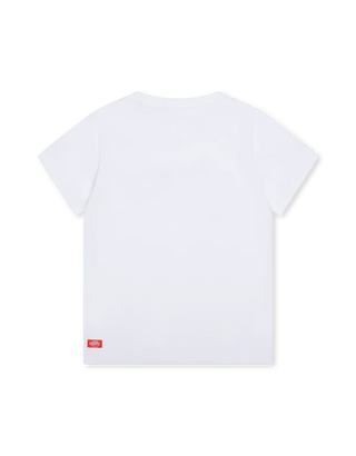 White Tak Unisex Multicolor Logo Tee