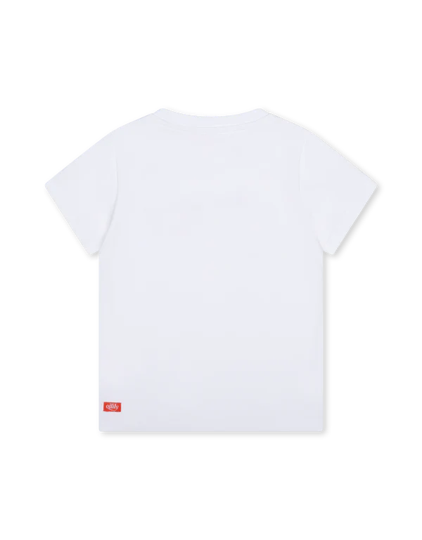 White Tak Unisex Multicolor Logo Tee