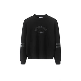 Black Tone on Tone Logo Crewneck
