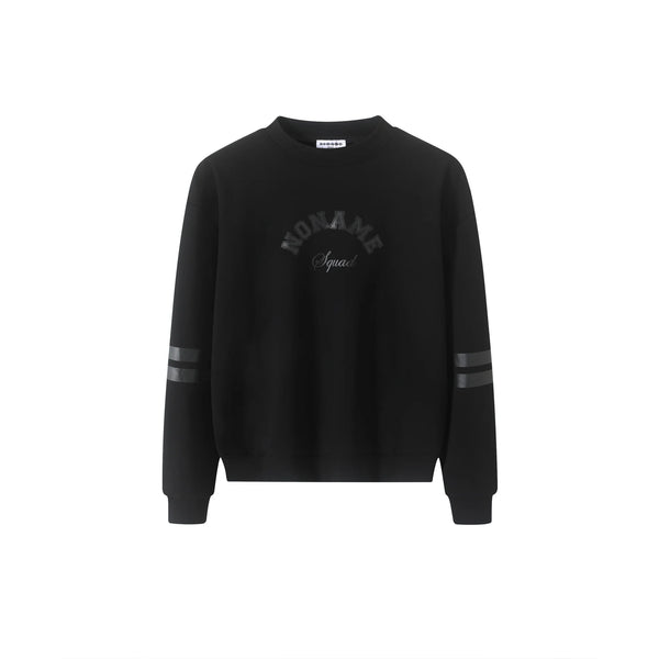 Black Tone on Tone Logo Crewneck