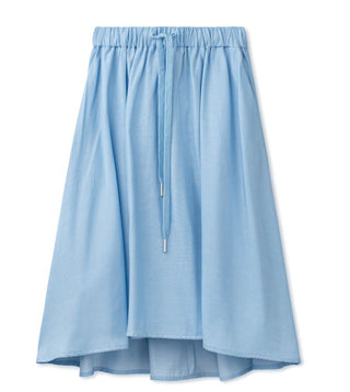 Light Blue Tencil Hi-Low Skirt