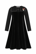 Black Velour Maxi Dress