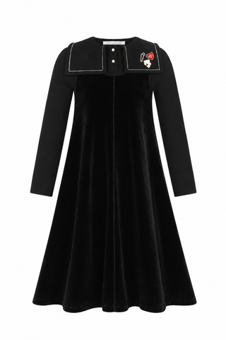 Black Velour Maxi Dress