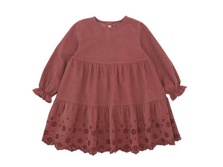 Old Rose Eyelet Trim Dress