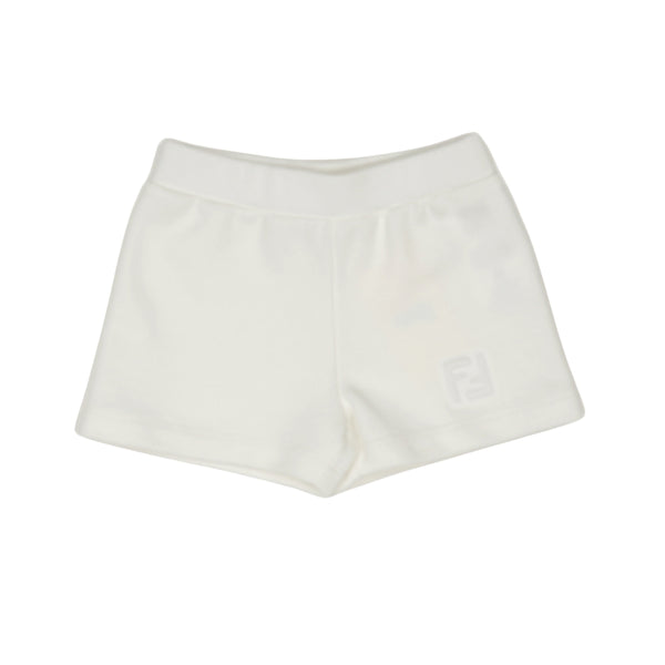 White Baby Logo Sweat Shorts