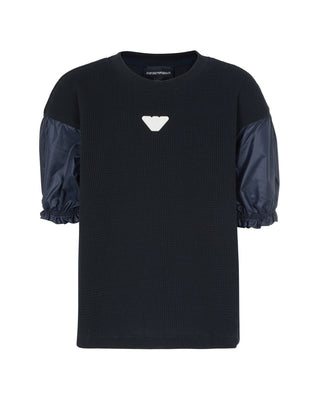 Navy Puff Sleeve Tee