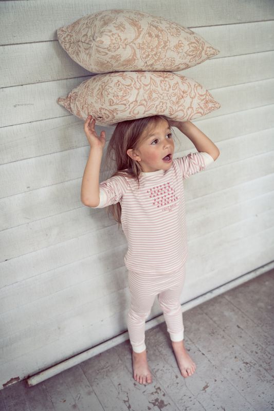 Pink Striped Pajama Set