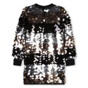 Multicolor Sequins Long Sleeve Dress