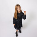 Black Long Sleeve Glitter Dress