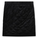 Black Quilted Velour Skirt