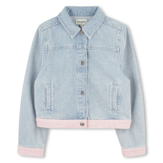 Bleach Denim with Pink Trim Jacket