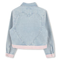 Bleach Denim with Pink Trim Jacket