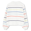 Off White Striped Cardigan