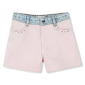 Pale Pink Denim Shorts