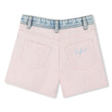 Pale Pink Denim Shorts