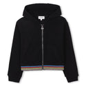 Black Terry Zip up Hoodie