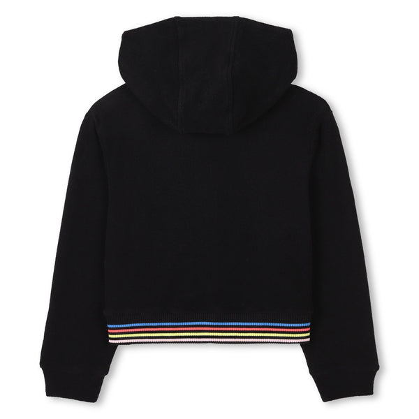 Black Terry Zip up Hoodie