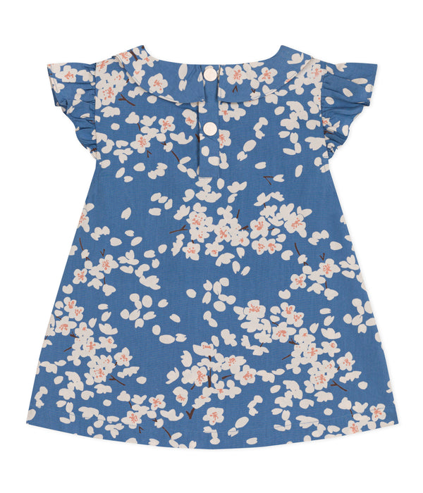 Blue Multi Baby Short Sleeve Floral Blouse