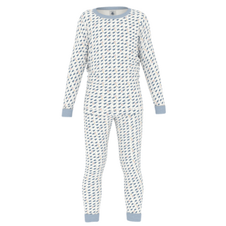 White Blue Space Pajama Set