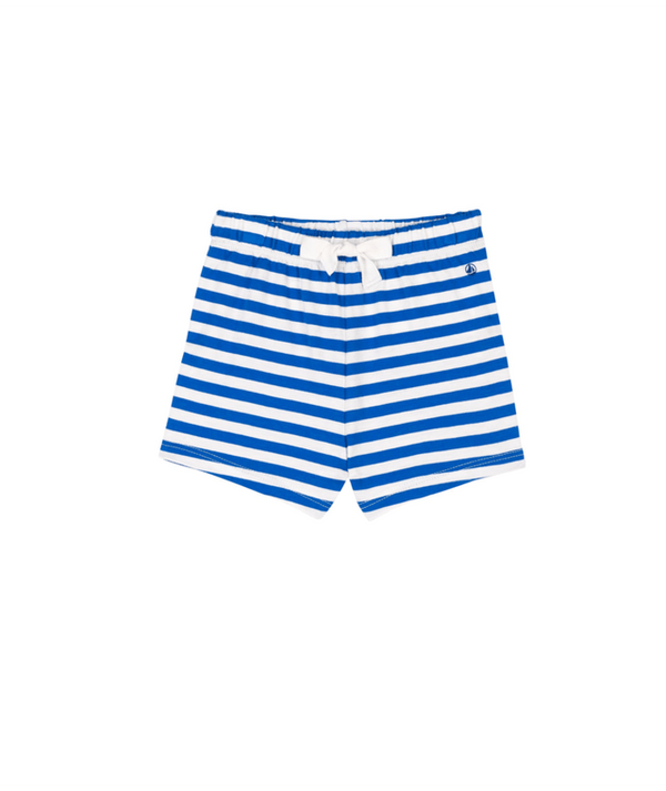 Blue and White Baby Striped Shorts