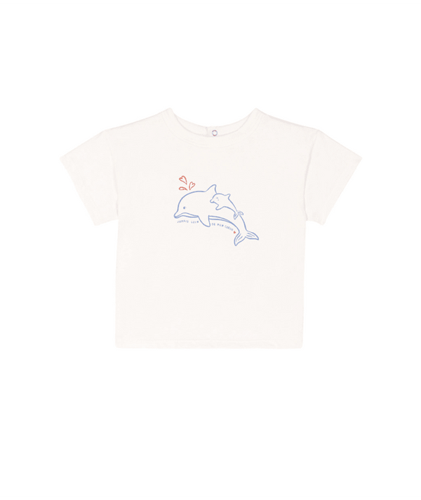 White Dolphin Baby Graphic Tee