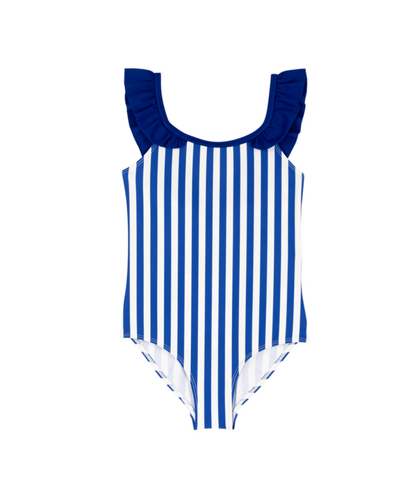 Blue and White Stripe Swimsuit