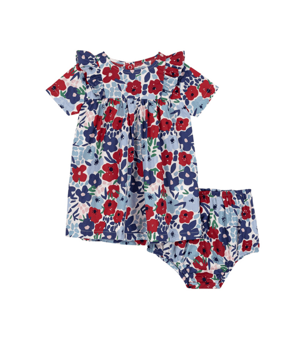 Multicolor Baby Floral Bloomers and Dress