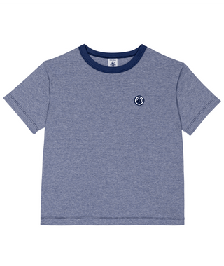 Blue and White Thin Striped Tee