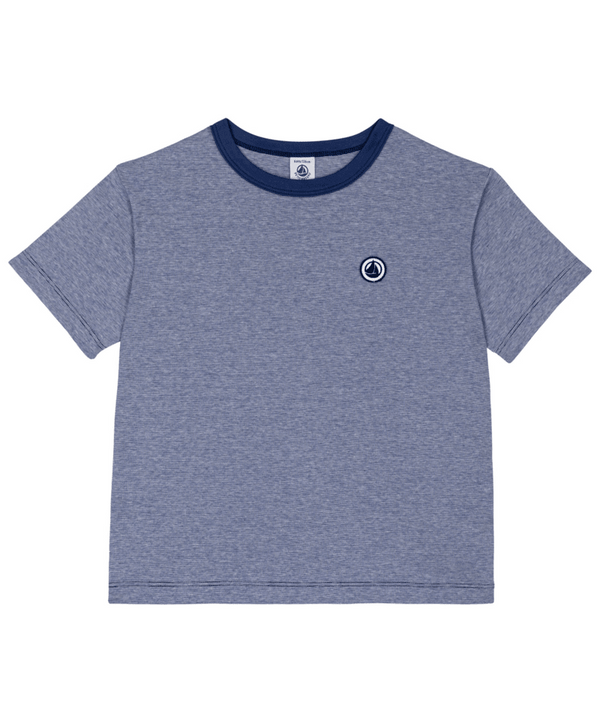 Blue and White Thin Striped Tee