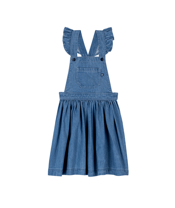 Blue Denim Ruffle Sleeve Jumper