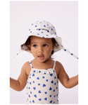White and Blue Baby Hearts Bucket Hat