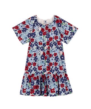 Multicolor Flower Dropwaist Dress