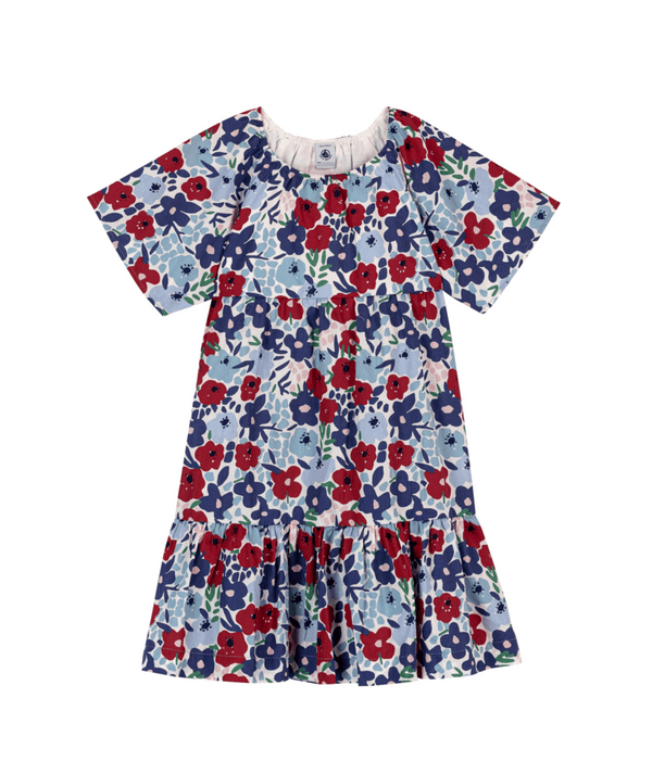 Multicolor Flower Dropwaist Dress