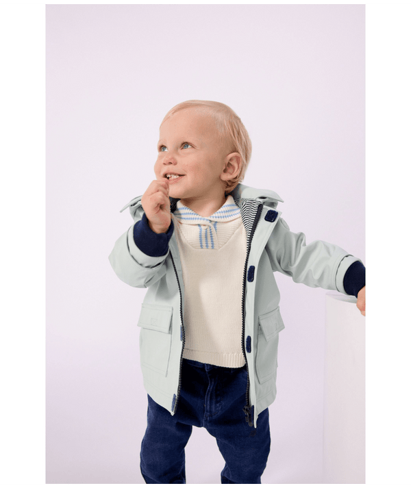 Mint Baby Hooded Raincoat