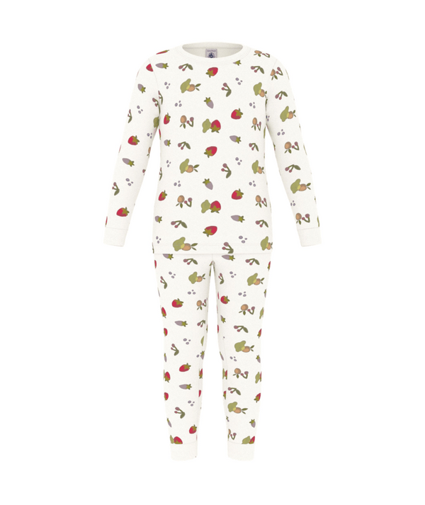 White Tuti Frutti Pajama Set