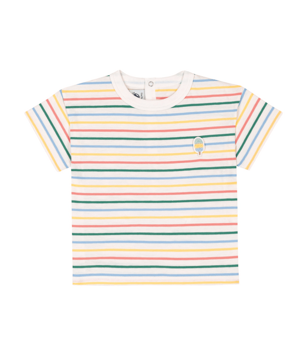 Multicolor Baby Striped Ice Cream Tee