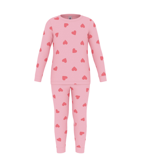 Pink Heart Pattern Pyjamas Pink Heart Pajama Set | The Red Balloon