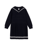 Navy Sailor Collar Knit Dress