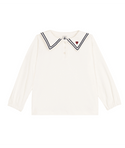 White Sailor Collar Top