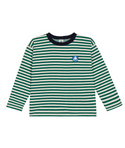 Green and Oatmeal Striped Long Sleeves Tee