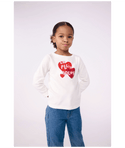 White "En Plein Couer" Hearts Long Sleeve Tee