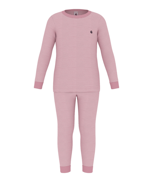 Pink and White Thin Stripe Pajama Set