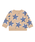 Baby Beige with Blue Stars Crewneck