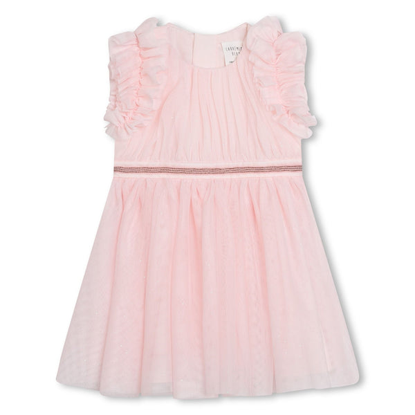 Apricot Baby Ceremony Tulle Ruffle Dress