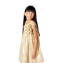 Gold Yellow Ceremony Flower Dress