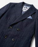 Navy Pinstripe Double Breasted Jacket